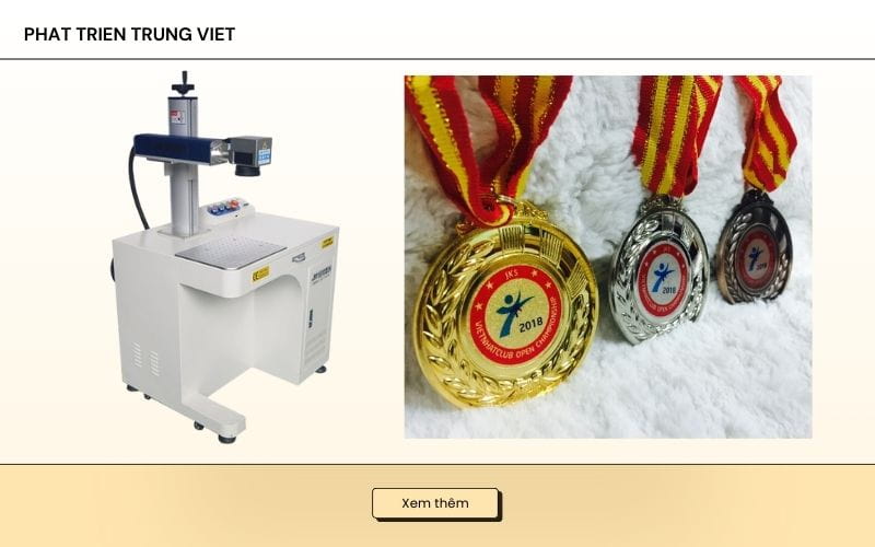 Máy khắc laser cũng được ứng dụng nhiều trong ngành làm huy chương